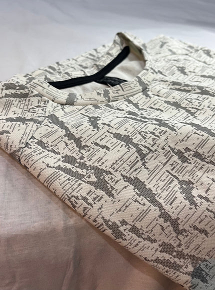 Premium Self-Printed Air Mesh Cotton Polyester T-Shirt | Lightweight & Breathable – SpikezClothing
