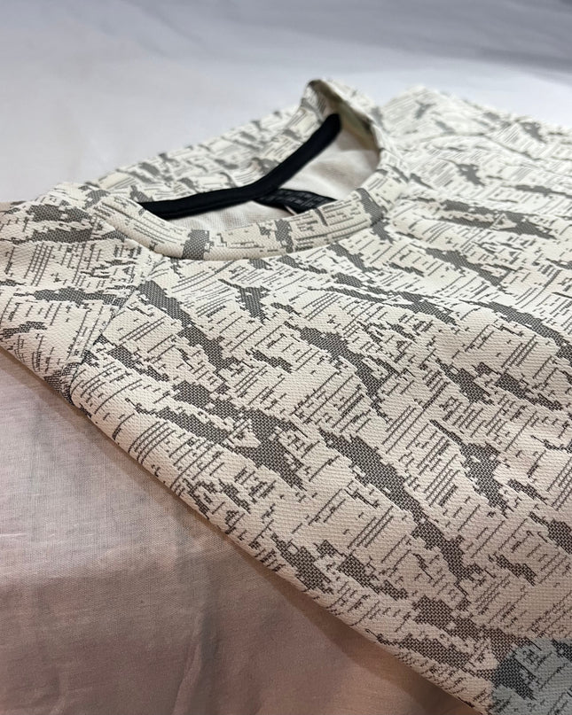 Premium Self-Printed Air Mesh Cotton Polyester T-Shirt | Lightweight & Breathable – SpikezClothing