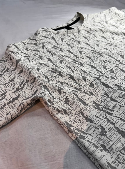 Premium Self-Printed Air Mesh Cotton Polyester T-Shirt | Lightweight & Breathable – SpikezClothing
