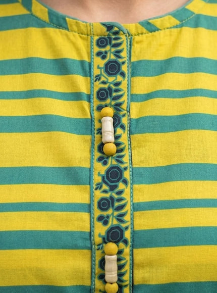 Canary Cruise Embroidered Cotton Lawn Kurti