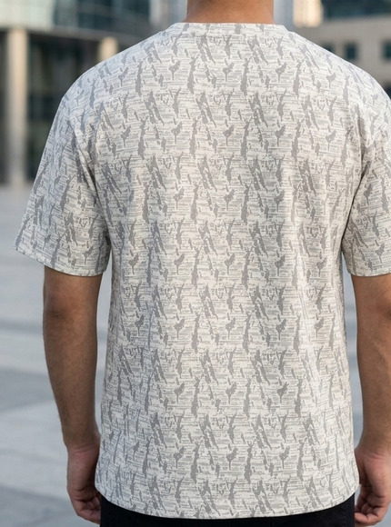 Premium Self-Printed Air Mesh Cotton Polyester T-Shirt | Lightweight & Breathable – SpikezClothing