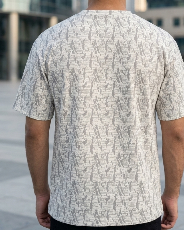 Premium Self-Printed Air Mesh Cotton Polyester T-Shirt | Lightweight & Breathable – SpikezClothing