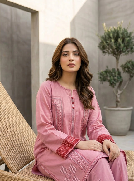 Rosewood Elegance Embroidered Kurti