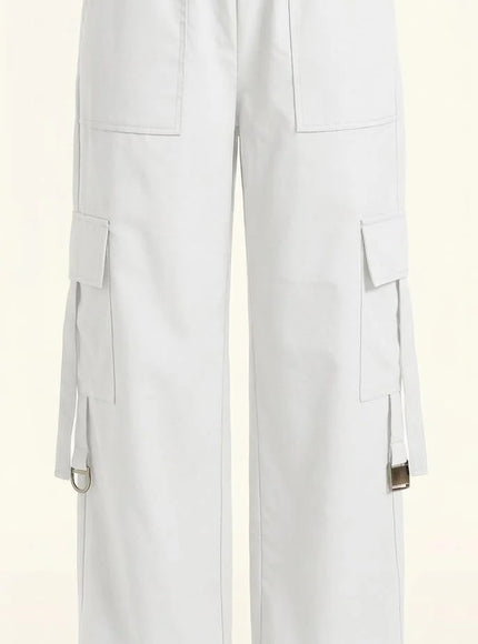 Urban Cargo Trousers – Ivory White